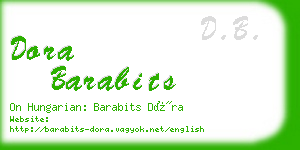 dora barabits business card
